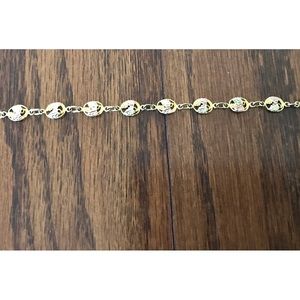 Black Hills Gold Oval Link Tri-color Bracelet